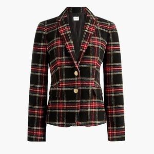 J Crew Factory tartan wool blend schoolboy blazer - size 10